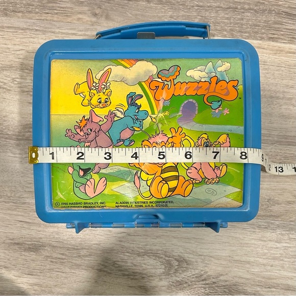 Vintage 1985 Wuzzles Aladdin Plastic Lunch Box Blue Hasbro Disney - See Photos - Picture 3 of 9